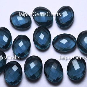 3 Match Pair, London Blue Hydro Quartz, Oval Shape Briolettes, Size 16x12mm