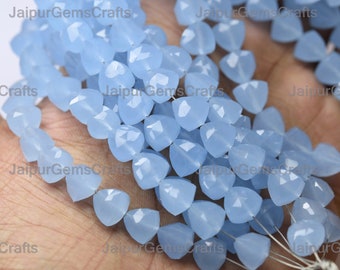 Faceted Trillion Shape 8 Inches Strand Size 8mm Side Drilled Multi Moonstone