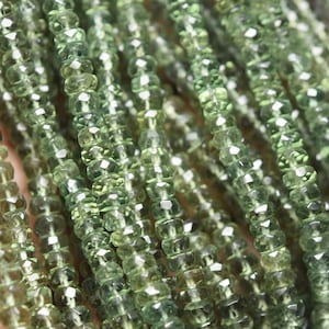 14 Inches Strand, Apatite, Faceted, Rondelles, Size 5mm To 4.5mm