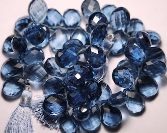 Briolettes Quartz London Blue 35x7mm – Perles Forme Larme – Hydro