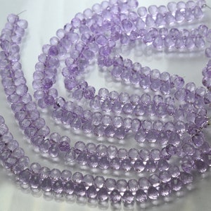 7 Inch Strand , Super Finest Quality, Lavender Quartz Faceted Fancy Drops Shape Beads, Size-6x8mm Approx