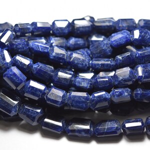 8 Inches Strand, Lapis Lazuli Full Drilled Faceted Nuggets, Size 14MM-18MM