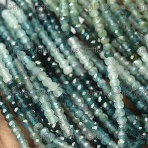 13 Inches Strand, Natural Grandidierite, Faceted Shaded Rondelles, Size 3.25mm