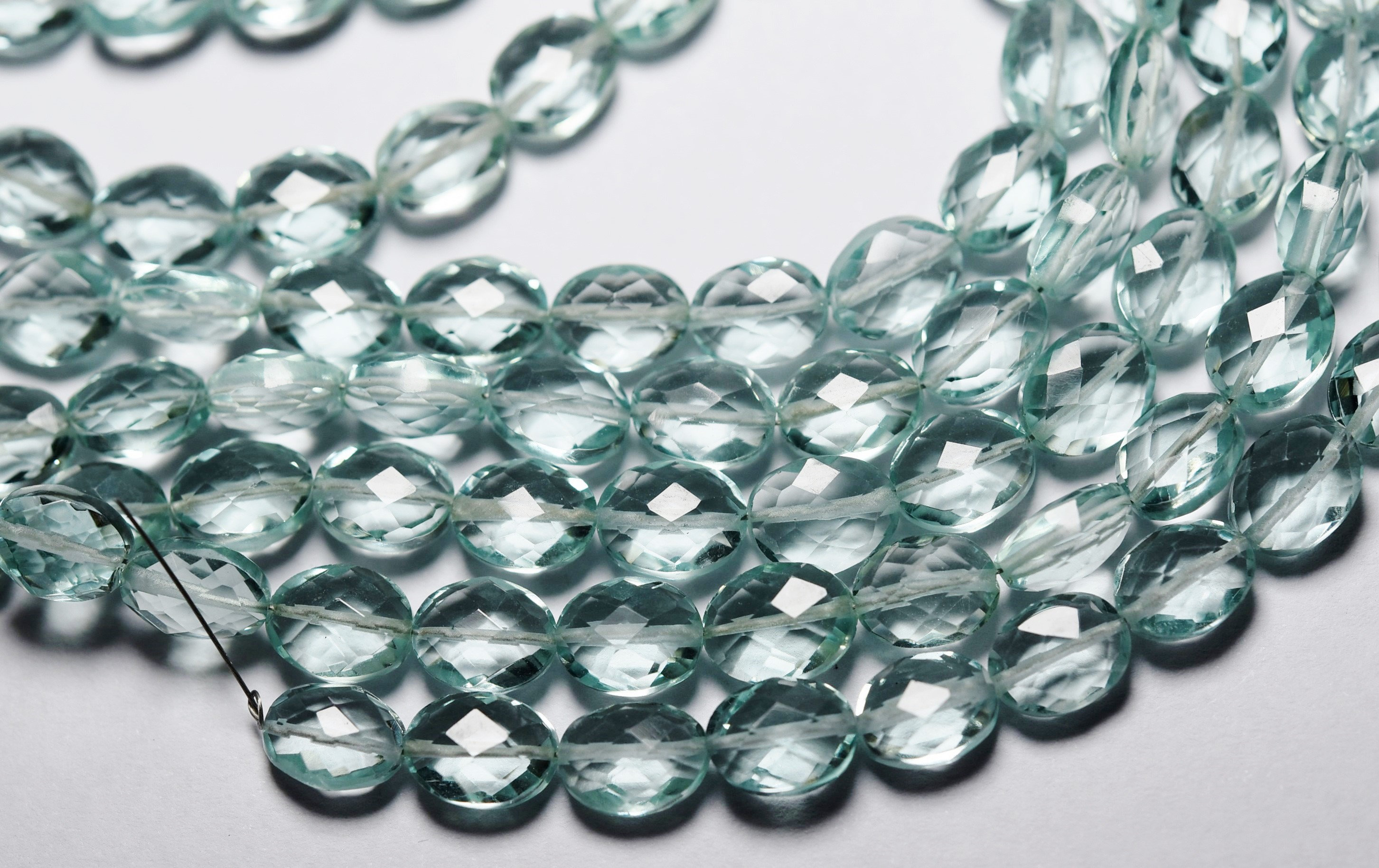 8 Inches Strand Sea Green Quartz Hydro Quartz Vertical Top Etsy