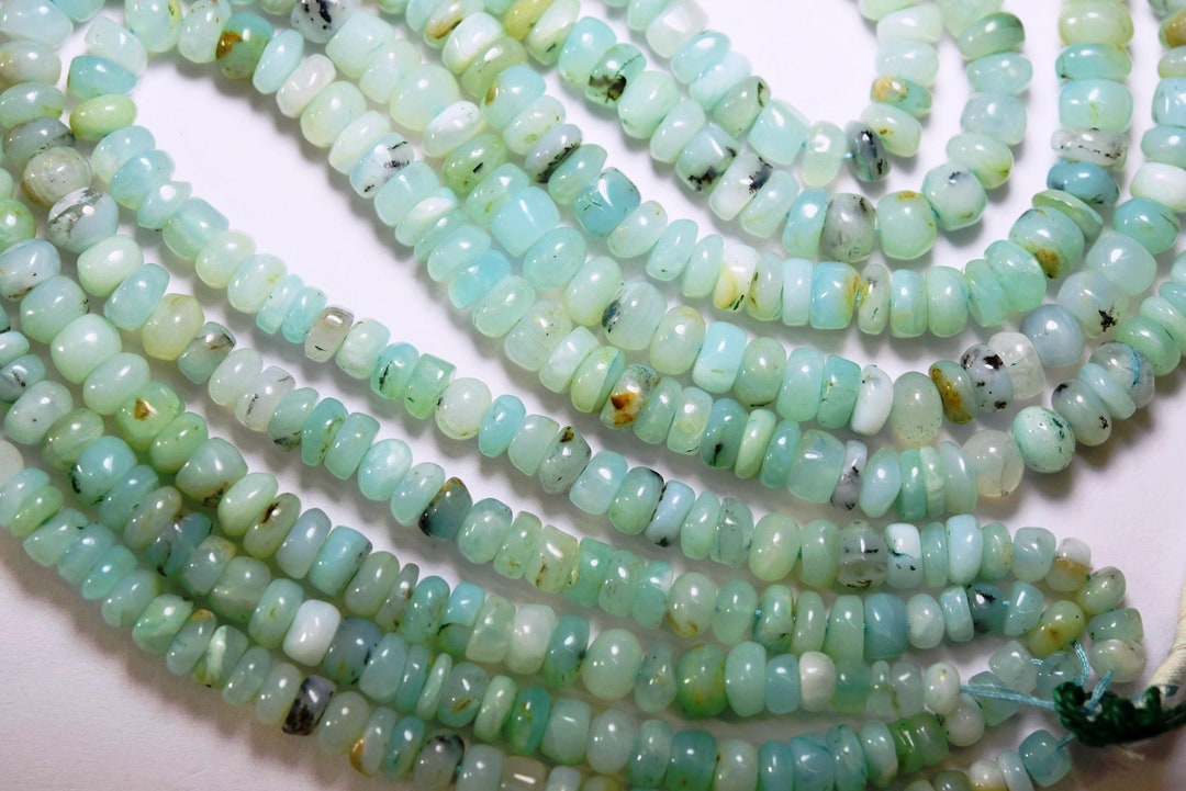 8 Inches, Peruvian Opal, Smooth Polished Rondelles, Size 9mm - Etsy