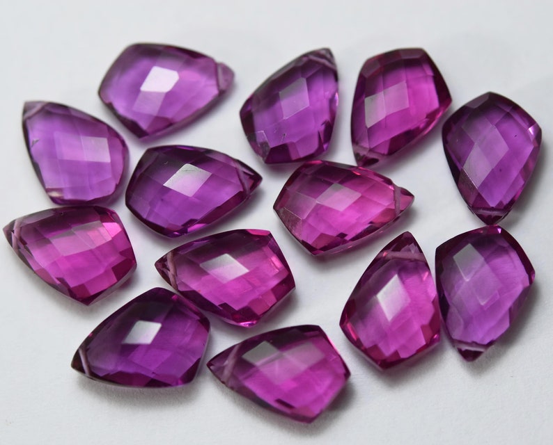 Rose Pink Quartz Faceted Pear Shape Briolettes 14x10 MM 5 Pairs
