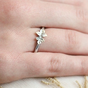 Ivy Leaf Ring Band Sterling Silver