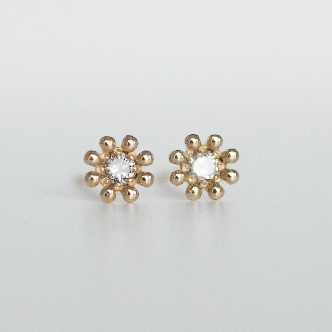diamond helix stud earring