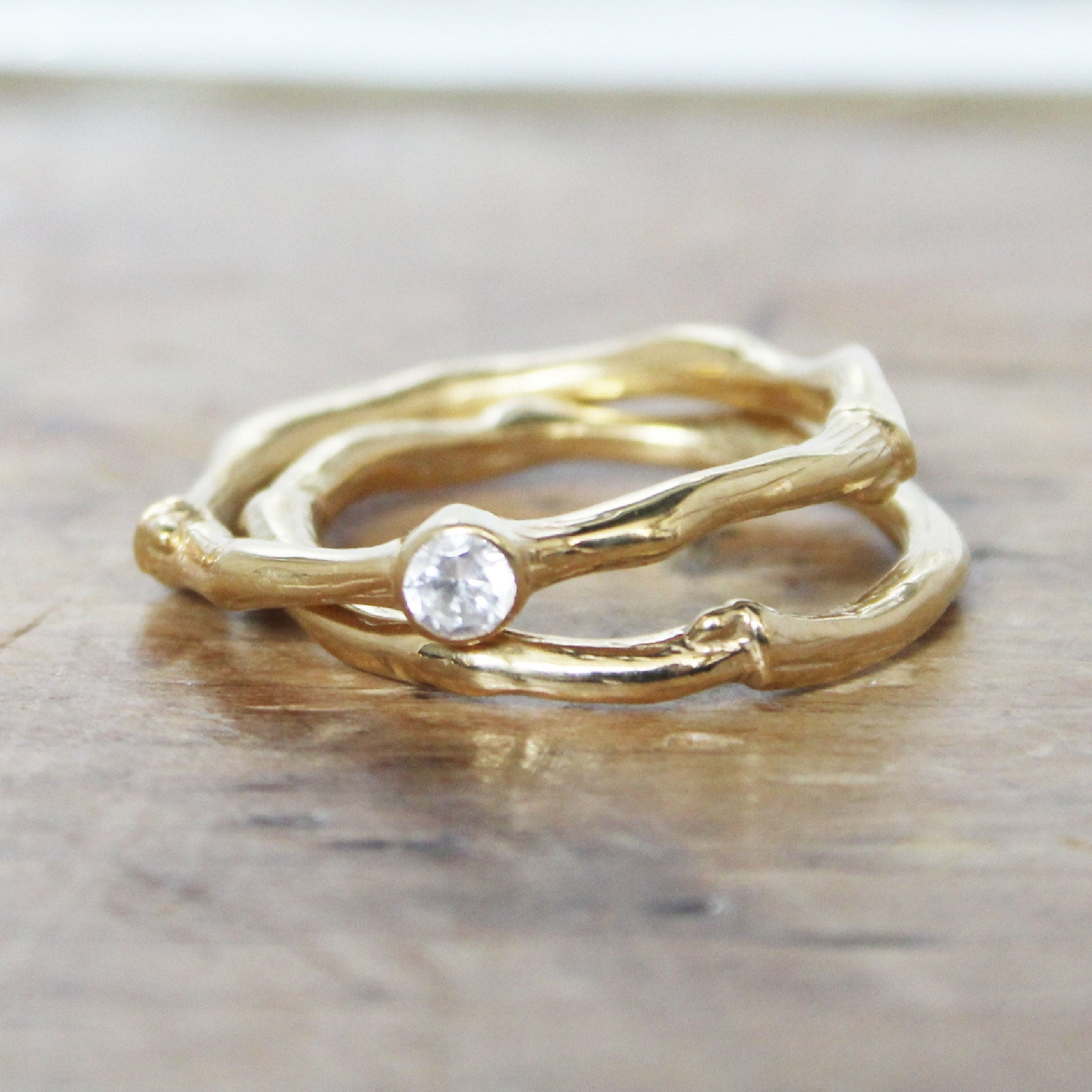 Nature Inspired Engagement Ring Woodland Ring Branch Rings Etsy