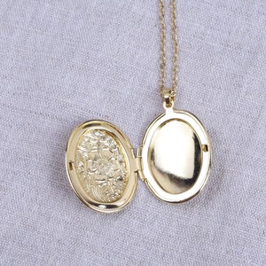 Photo holder medallion necklace, in gold-plated stainless steel, several chains to choose from, image 5