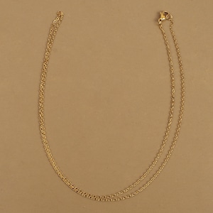 Necklace chain for pendant 40 cm, 50 cm, 60 cm, 70 cm, 75 cm, 80 cm, 85 cm, 90 cm, 95 cm in gold-plated anti-allergic stainless steel image 4