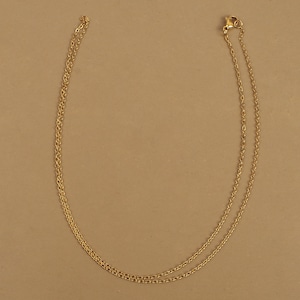 Chaine collier pour pendentif 40 cm ,50 cm, 60 cm, 70 cm, 75 cm, 80 cm, 85 cm, 90 cm, 95 cm en acier inoxydable anti allergique doré à l'or image 4