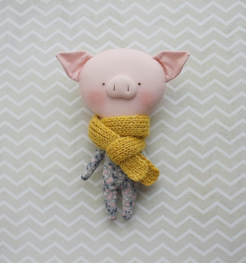 Piglet pattern Pig stuffed animal plushie pattern Farm animal Etsy