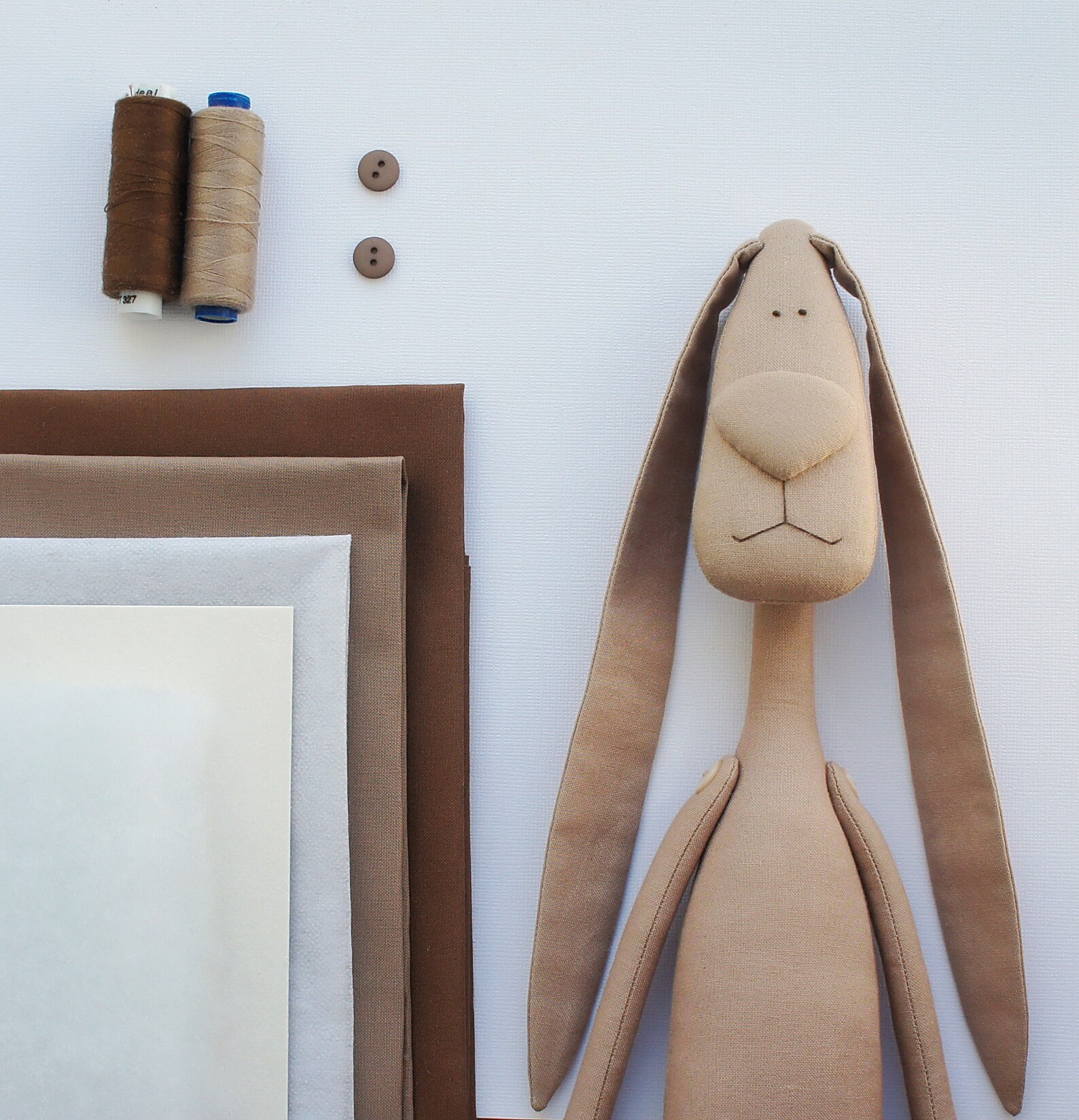 Bunny stuffed animal sewing kit DIY craft kit for adults Bunny Etsy