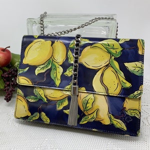 Bolso bandolera con cadena y diseño de limón de Particia Nash ~ Nuevo con funda guardapolvo