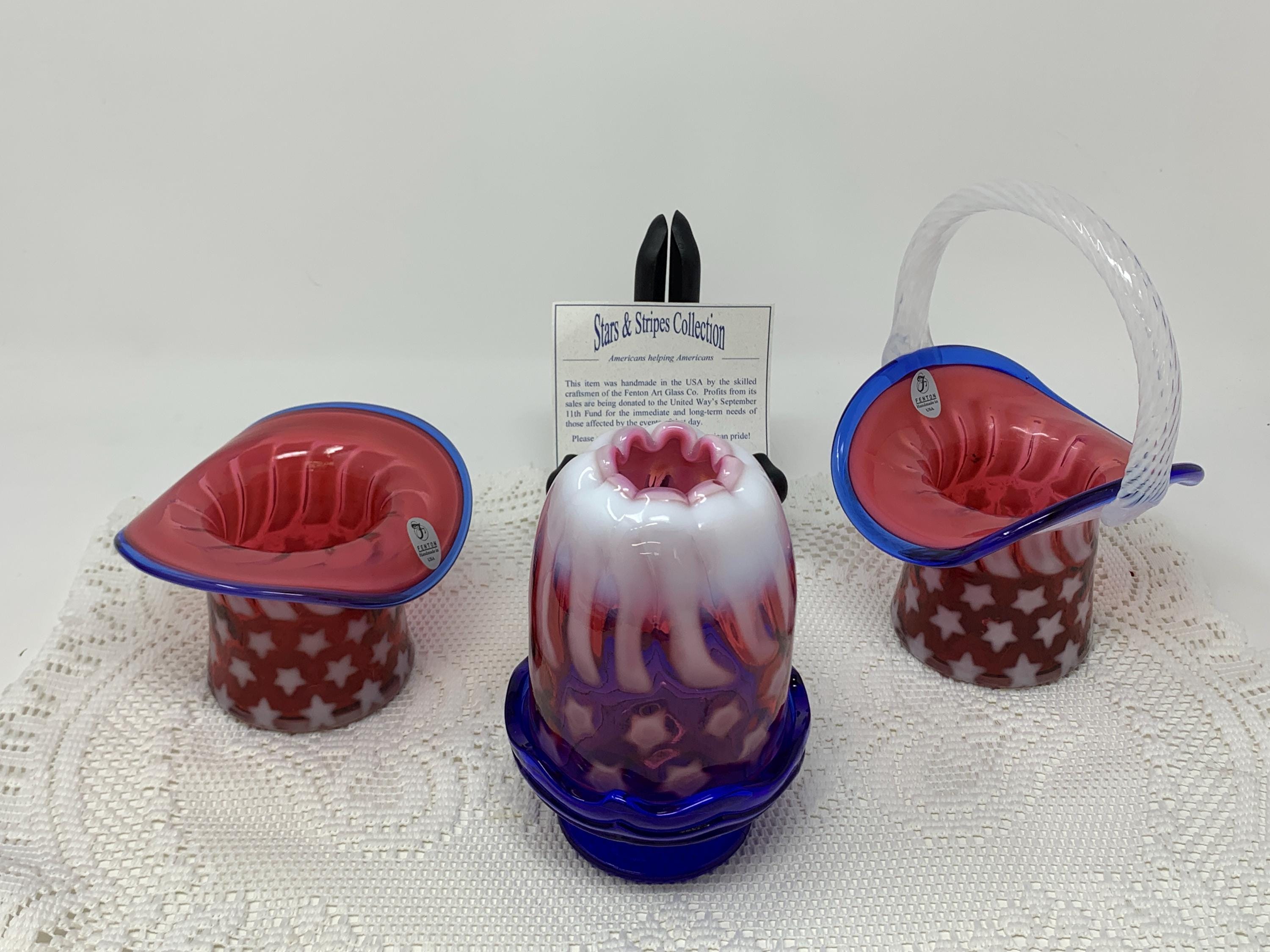 Fenton Blue Basket - Etsy