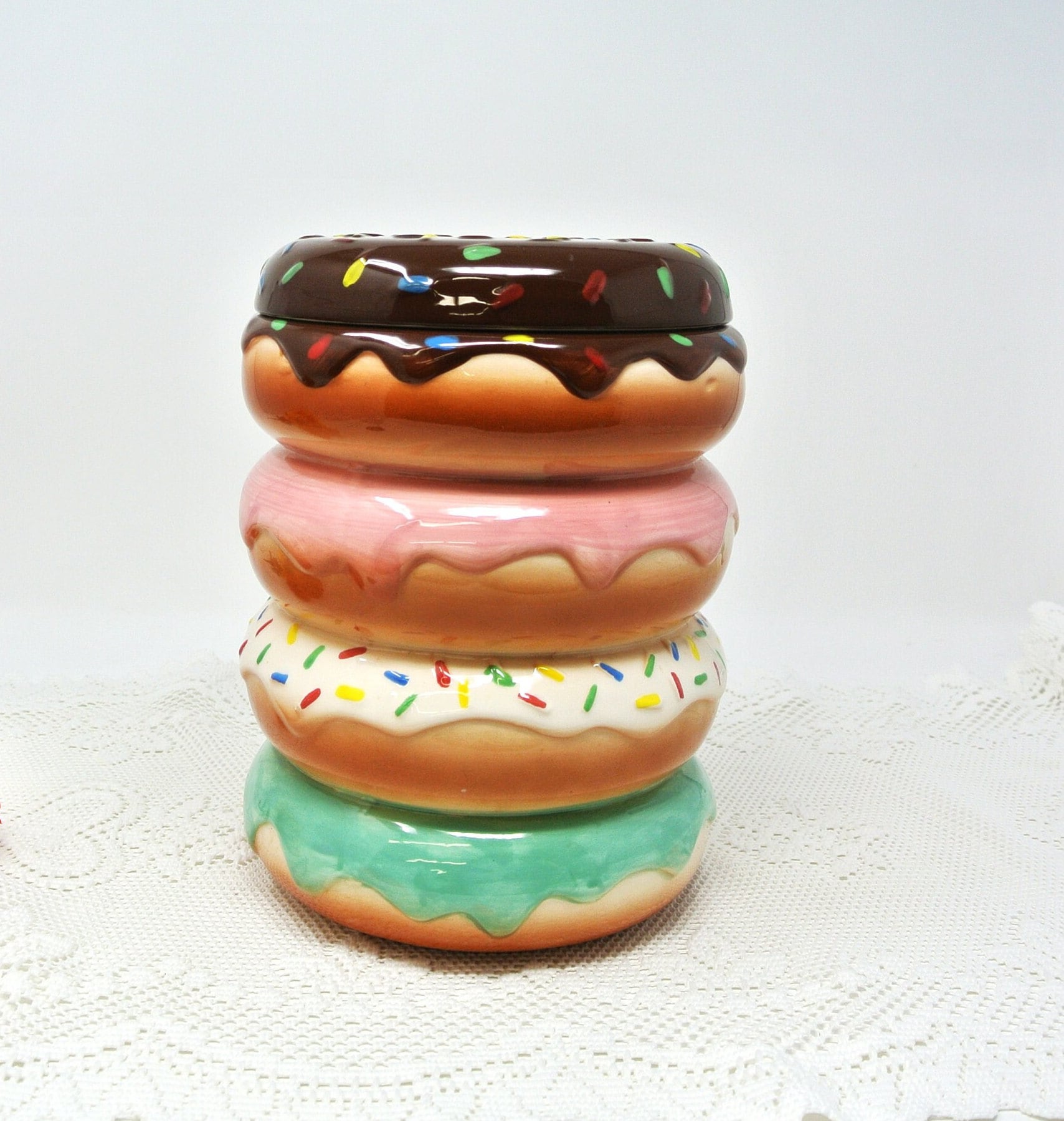 Adorable Ceramic Stacked Donuts Cookie Jar by World Market - Etsy
