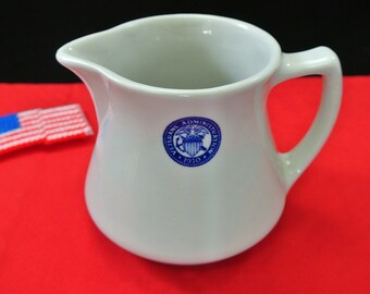 Restaurant Ware American Hero 1930&#39;s Tepco Veteran&#39;s Administration Small Ironstone Pitcher