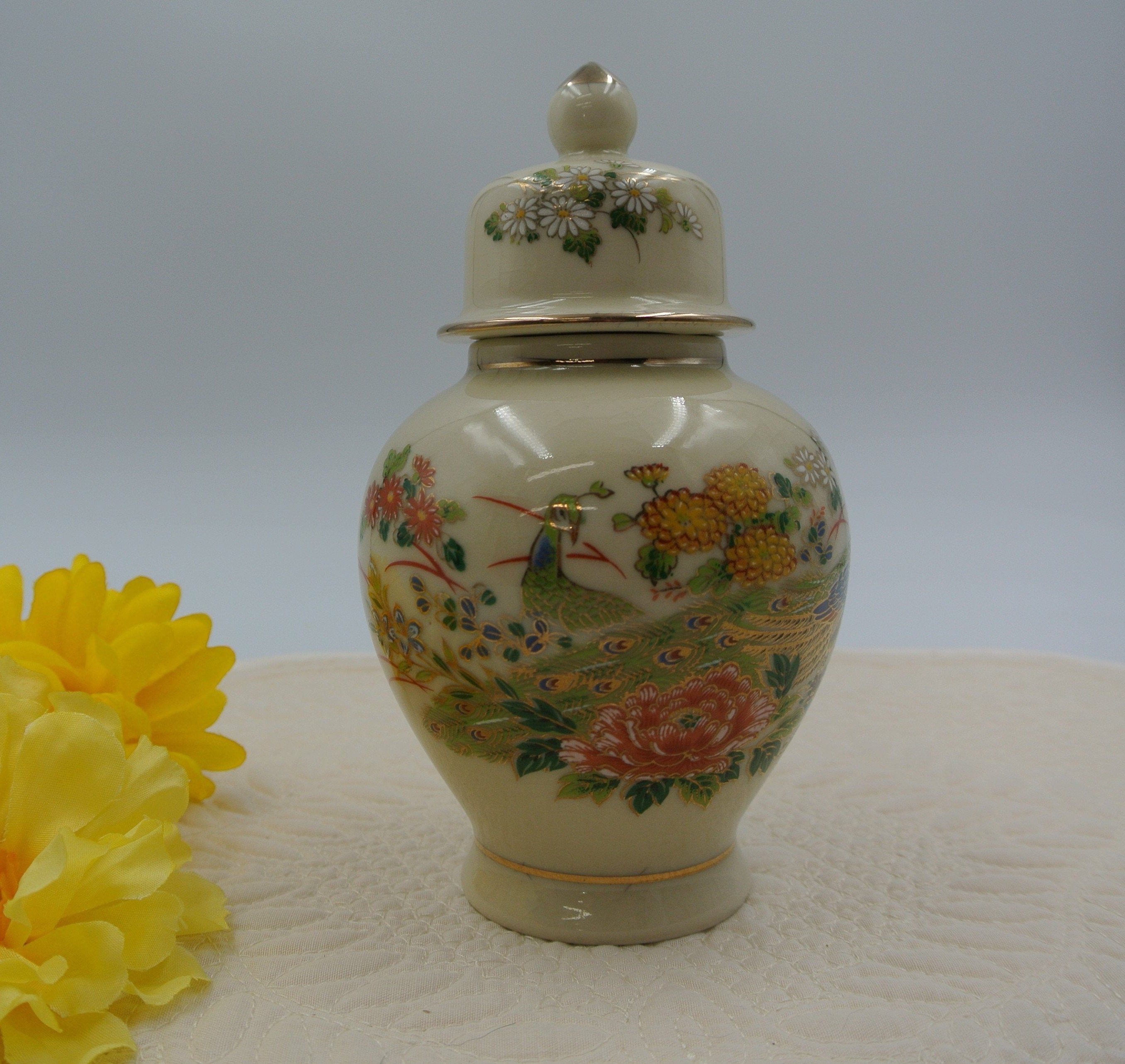 Vintage Ceramic Ginger Jar Made in Japan 6 1/2 Tall Etsy UK