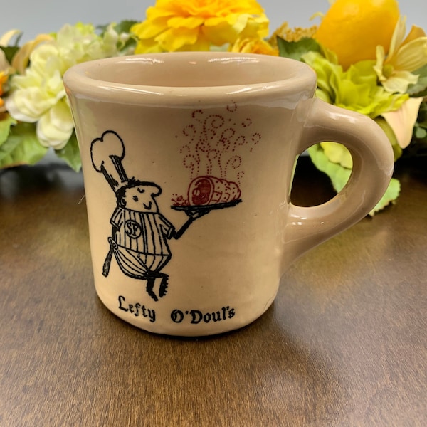 Vintage Lefty O'Doul's San Francisco Restaurant Ceramic Coffee Mug ~ Tepco Restuarant Ware~ Made in the USA