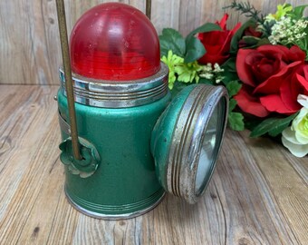 Vintage Globe Brand Railroad Lantern/flashlight ~ Red Dome Signal