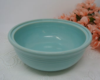 Garden City San Jose California Pottery Large Turquoise Casserole Serving Bowl 9" in Diameter. Made in the USA