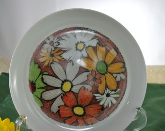ジィー アイモ・ニェットボリ ホワイトの花の陶板 22cm 1970年代
