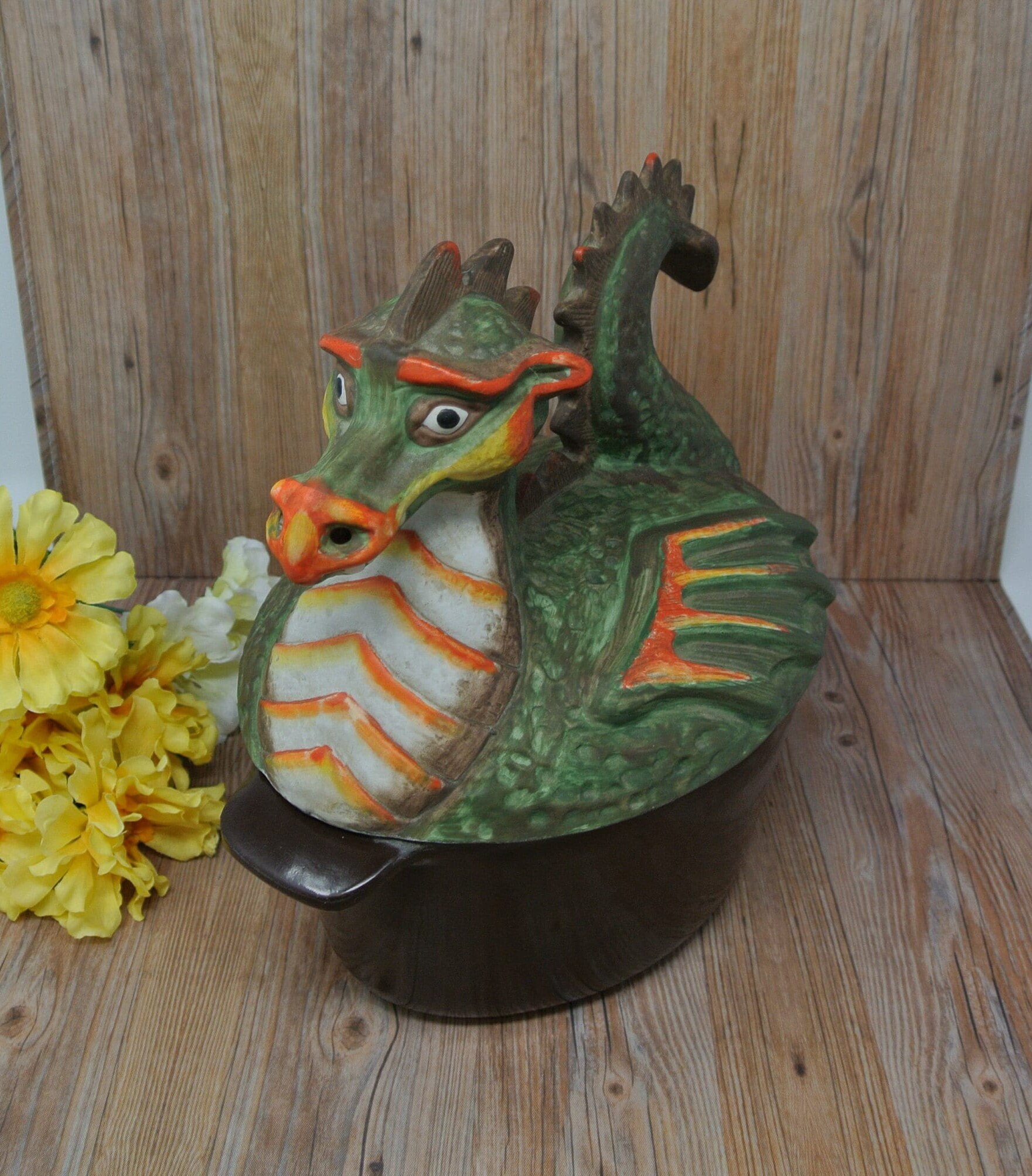 Vintage Minutman 1986 Wood Stove Dragon Humidifier Cast Iron Etsy