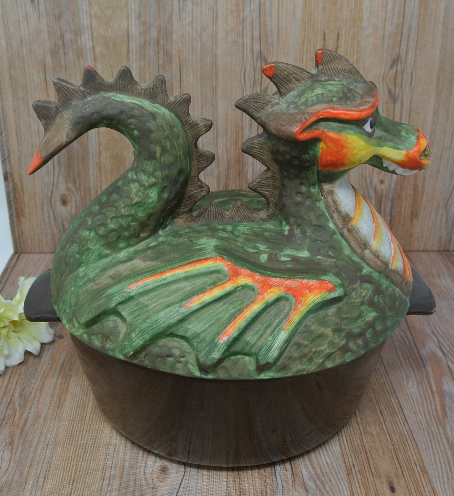 Vintage Minutman 1986 Wood Stove Dragon Humidifier Cast Iron Etsy