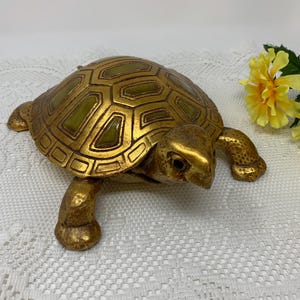 MCM Gold Turtle autorstwa Anthony&#39;ego Freemana Mcfarlina - California Pottery Signed Anthony USA #161 ~ Wyprodukowano w USA