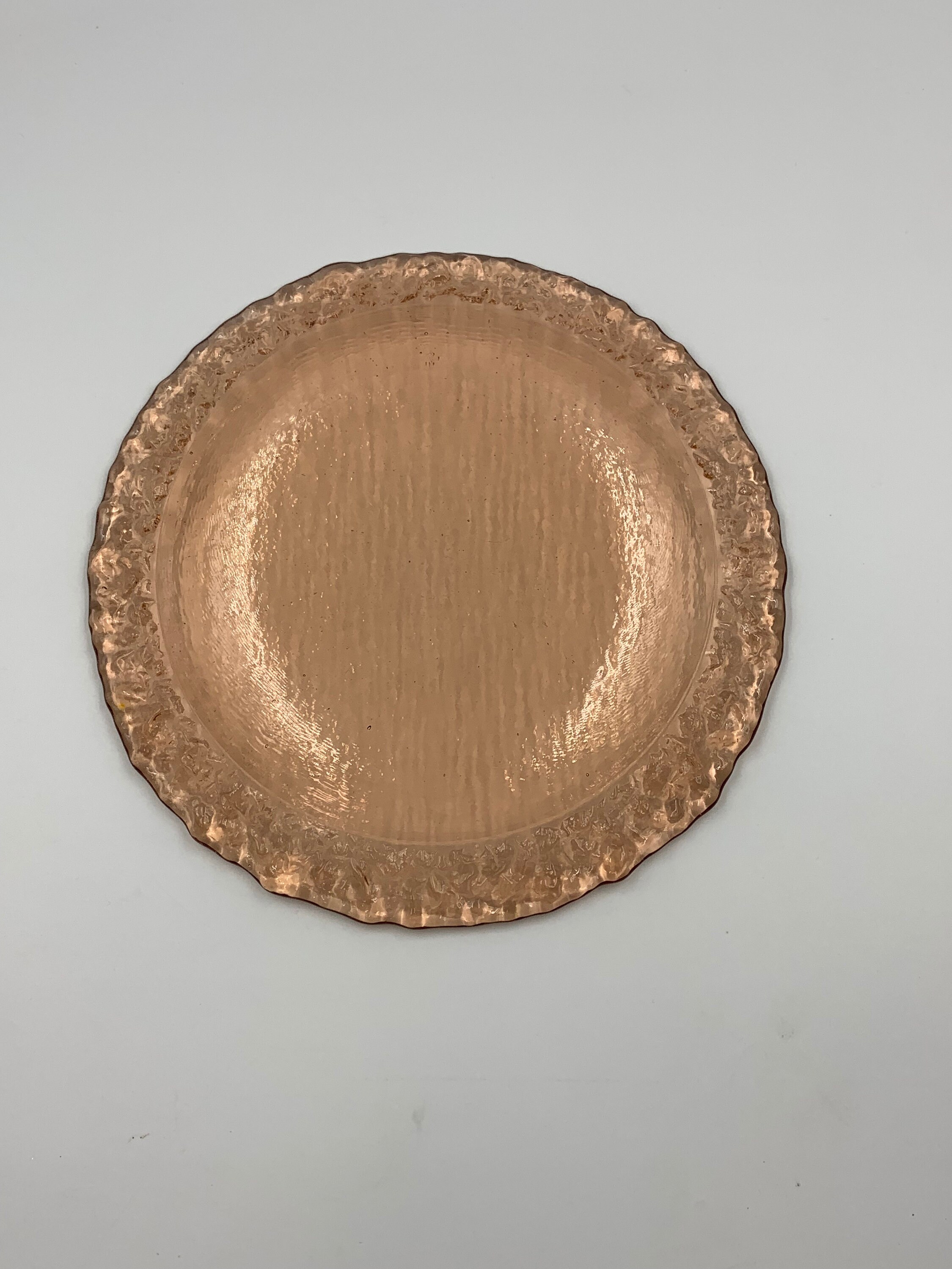 FIRE and LIGHT Art Glass Plate Copper Moonstone Pattern Etsy