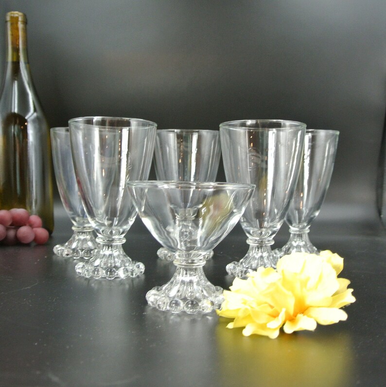Vintage Anchor Hocking Boopie Water Goblets in the Candlewick Style