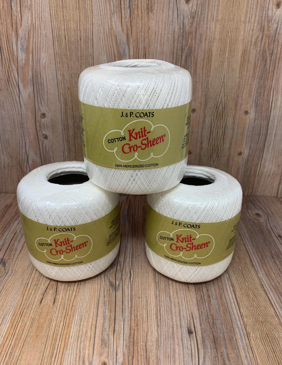 Vintage J P Coats Kint Cro sheer Knitting Thread yarn 100 Mercerized Vintage J P Coats Kint Cro sheer Knitting Thread yarn 100 Mercerized