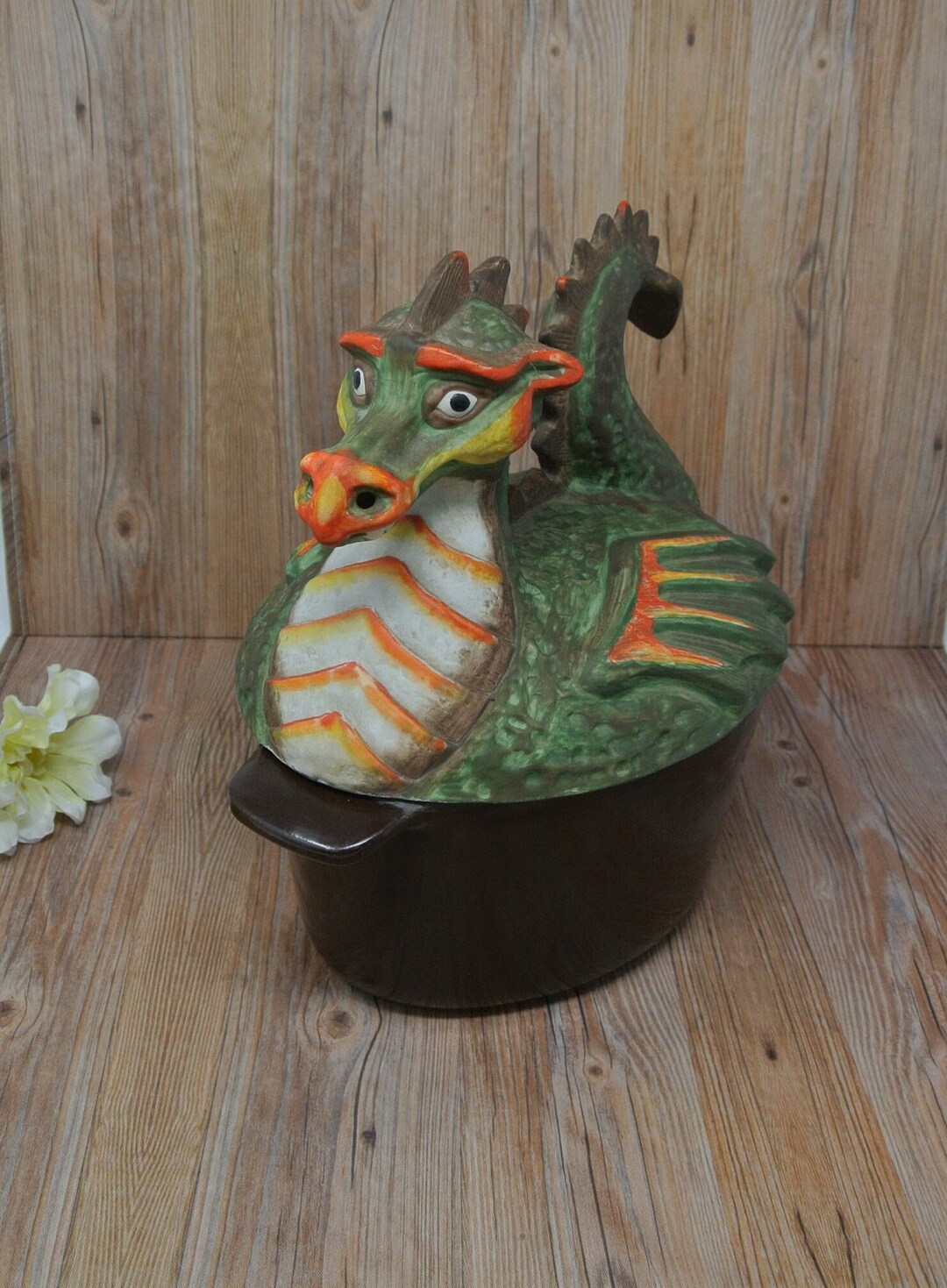 Vintage Minutman 1986 Wood Stove Dragon Humidifier Cast Iron Etsy