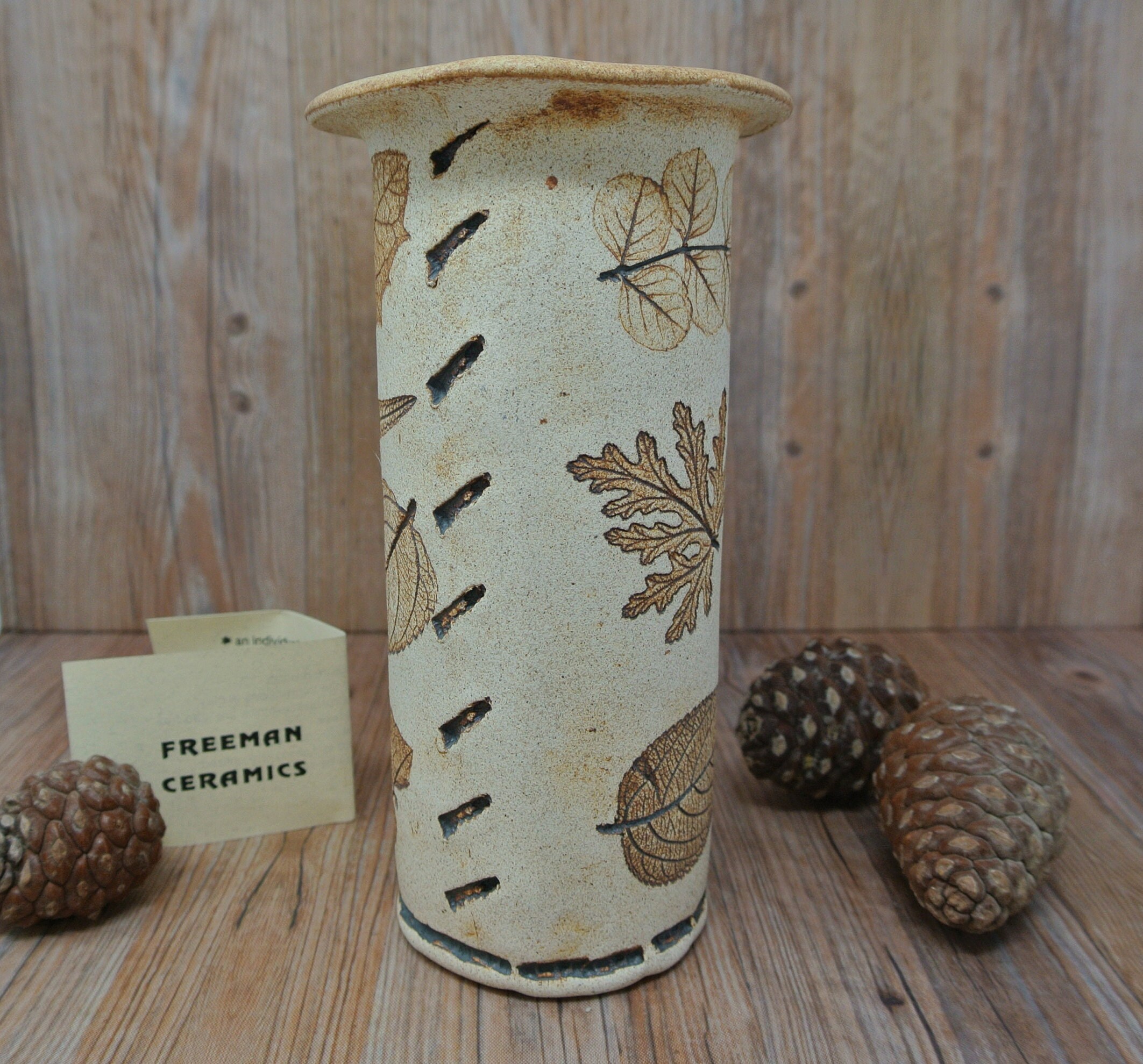 Freeman Ceramics Los Angeles Pottery Beautiful Leaf Vase Etsy