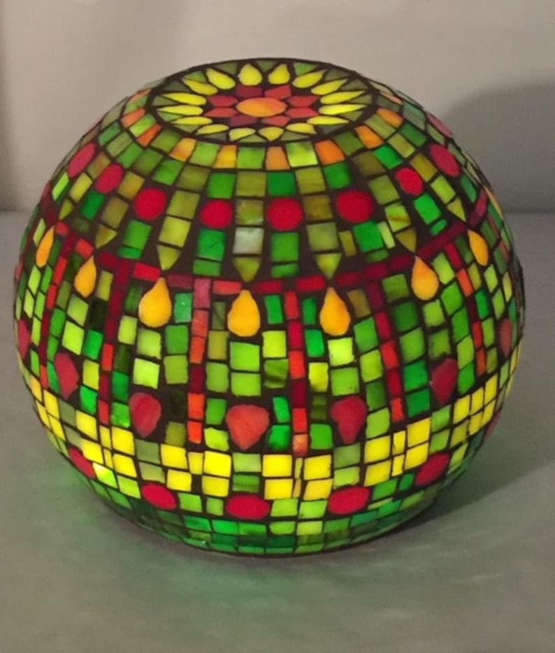 Stained glass table light Etsy