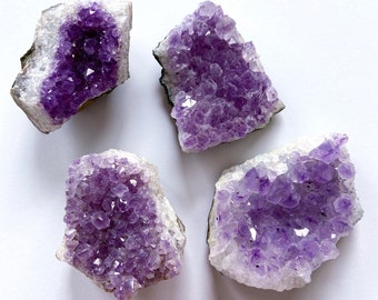 Lusterous Deep Purple Amethyst Crystal Clusters- Beautiful Madagascar Mineral Specimens