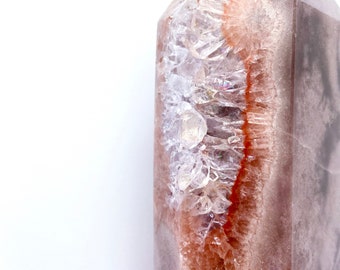 Fantastic! 1.16 lb Large Pink Amethyst Crystal Tower- Fascinating geodes and druzy- Hand selected for beauty and form- Must see! 525g.