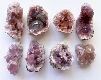 Argentina Pink Amethyst Crystal Clusters and Geodes- 15+ grams