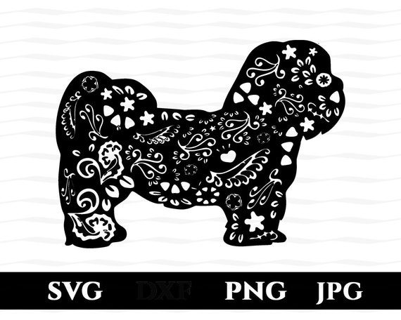 Download Lhasa Apso Sugar Skull Mandala Svg Dog Lover Gift Jpg Etsy