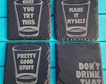 JAWS Coasters (#36-39): Shot Glass Design 4 Pack