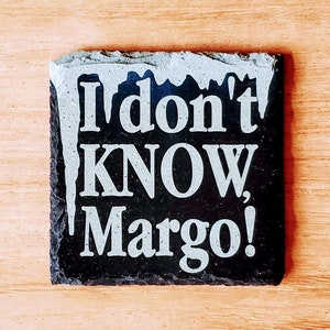 Why is the carpet all wet, Todd Todd and Margo Christmas Vacation Wet Carpet Dilemma Set of 2 Slate Coasters image 7