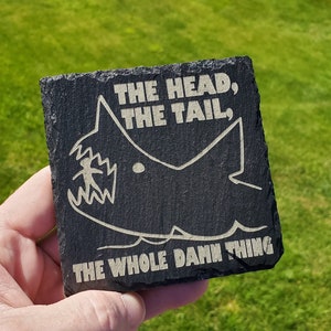 JAWS Coasters (#19): Head/Tail/Whole Damn Thing, Chalkboard Jaws Shark