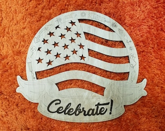 Celebrate America Medallion with ribbon at bottom