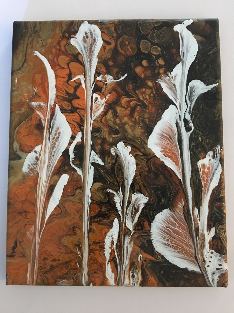 Acrylic Pour/string Painting 8x10 1 - Etsy