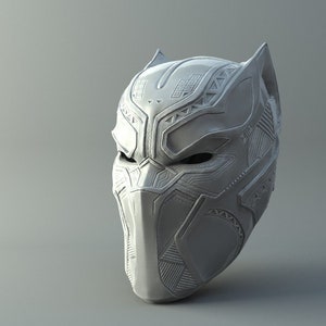 Black Panther from Civil War Cosplay Helmet 3D Printed Unfinished
