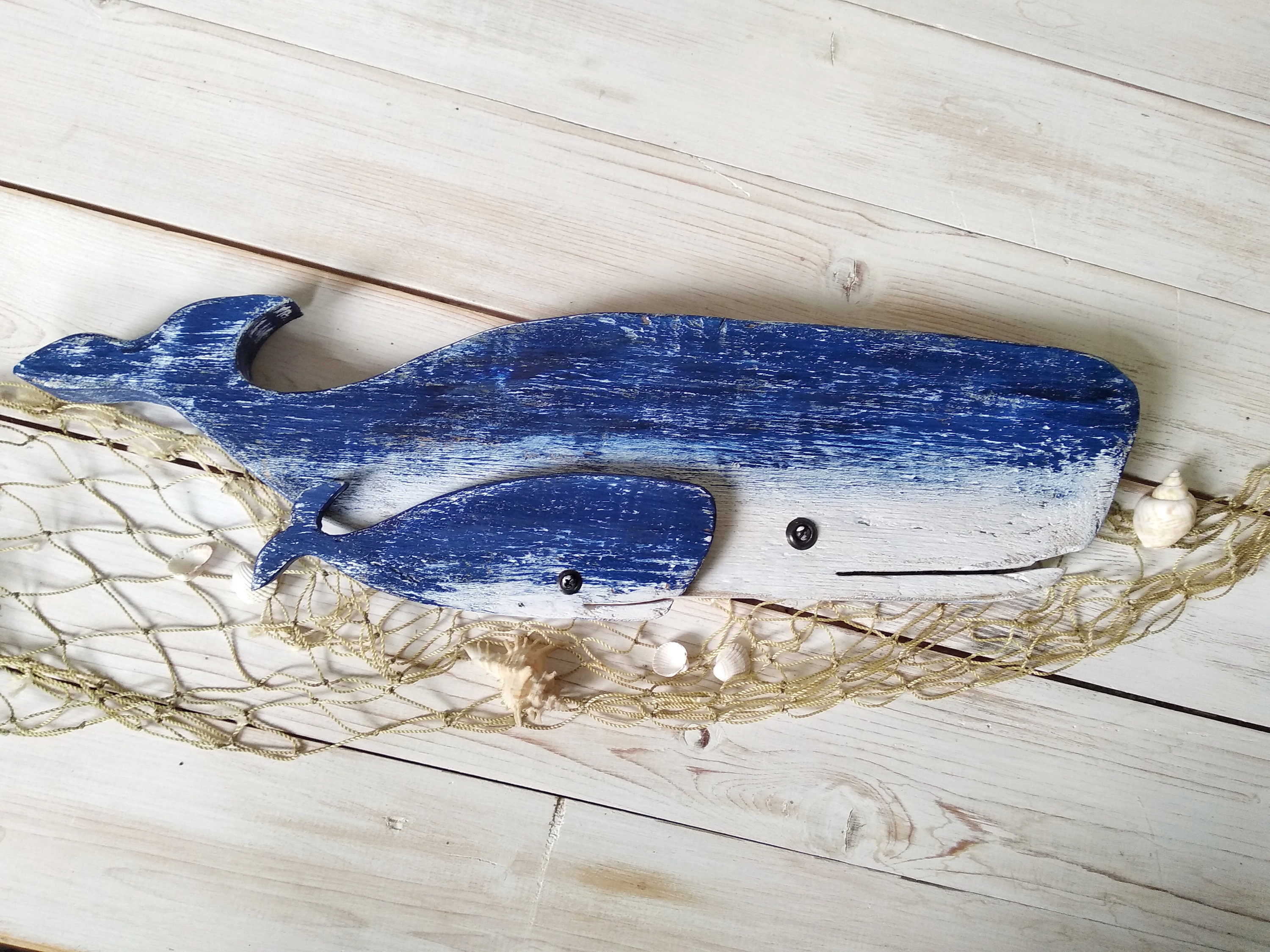Wood Whale Wall Art Decor Whale nursery decor Nautical Etsy