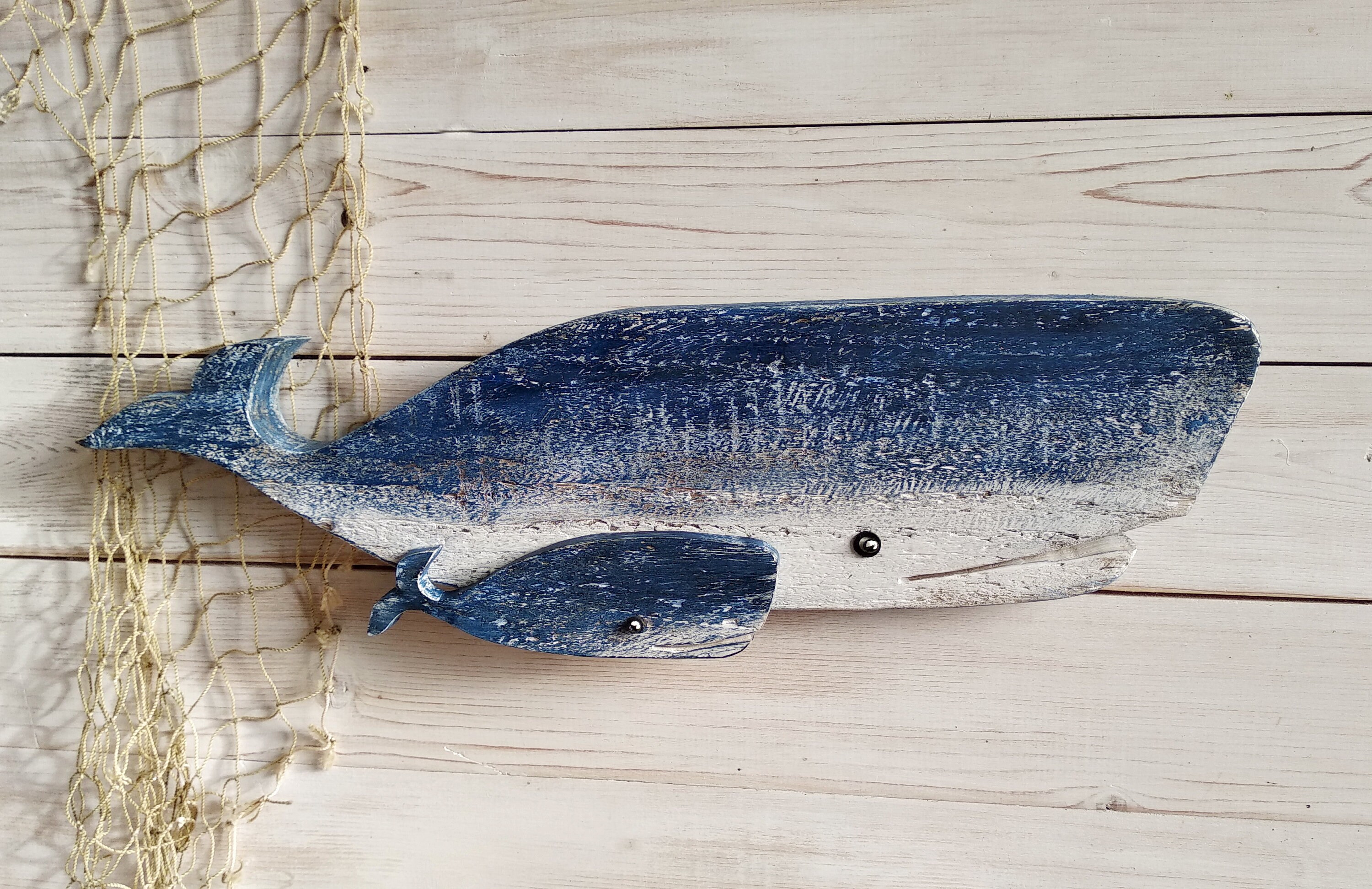 Wood Whale Wall Art Decor Wooden whale Nautical Decor