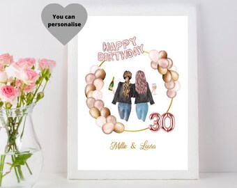Best Friend 30th Birthday Gift Etsy
