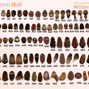 a poster with a bunch of different types of hair